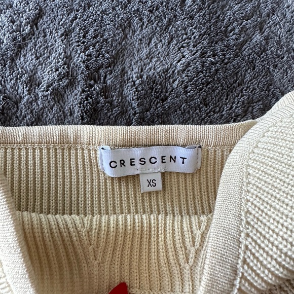 Crescent Cream Ribbed Knit Top - Picture 2 of 2